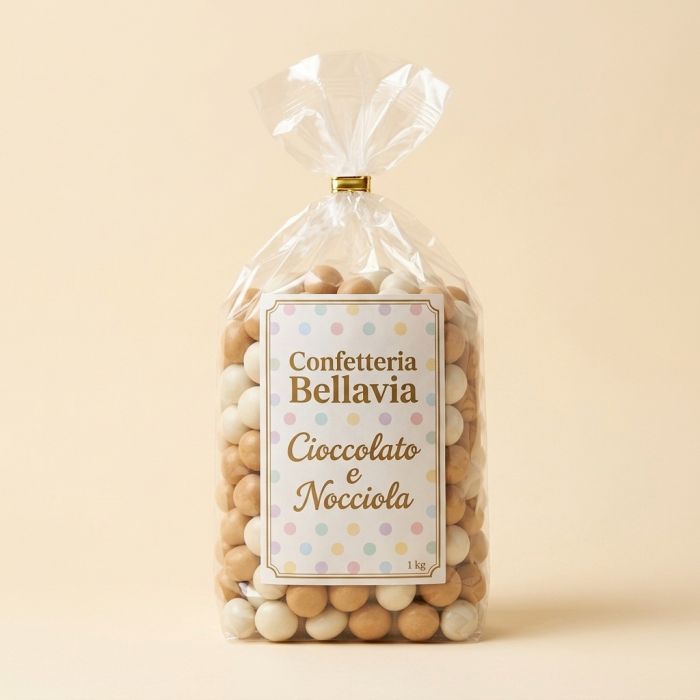 Bellavia Confetti cioccolato e nocciola - 1 kg Bellavia Confetti cioccolato e nocciola - 1 kg