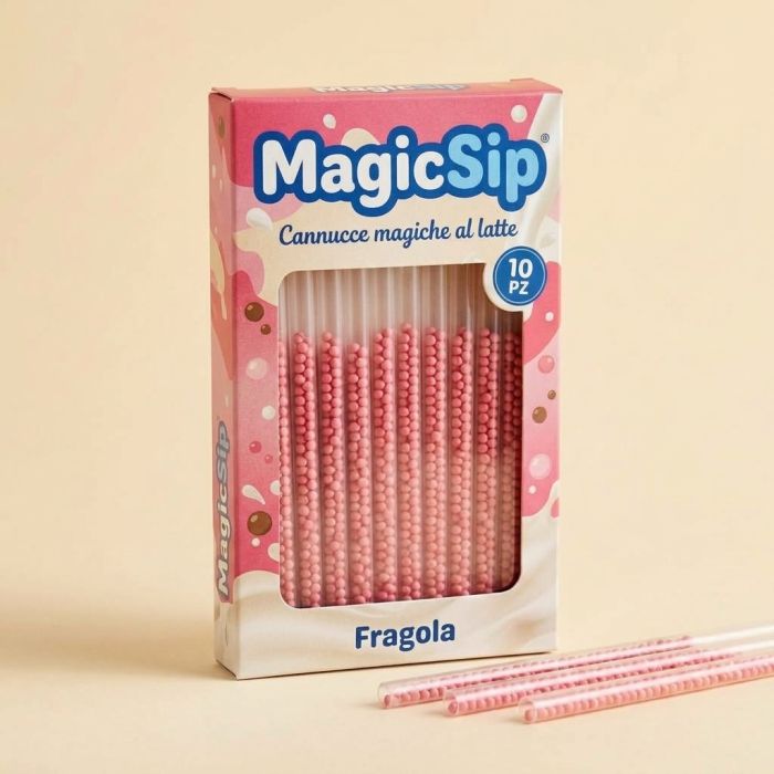 MagicSip Cannucce magiche alla Fragola - 10 pezzi MagicSip Cannucce magiche alla Fragola - 10 pezzi