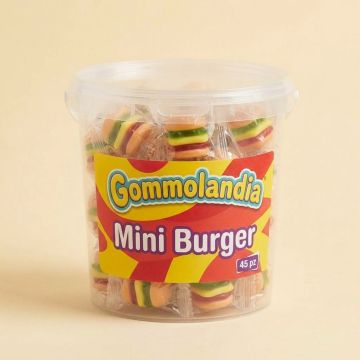 Gommolandia Mini Burger gommosi - Vaschetta 45 pezzi