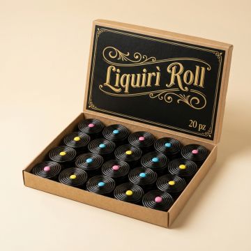 Liquir&igrave; Roll - Rotelle di liquirizia, box 20 pezzi
